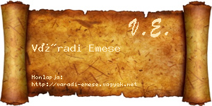 Váradi Emese névjegykártya